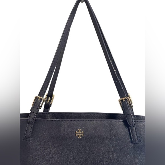 TORY BURCH Saffiano Leather Robinson Tote Navy Blue - Picture 3 of 8